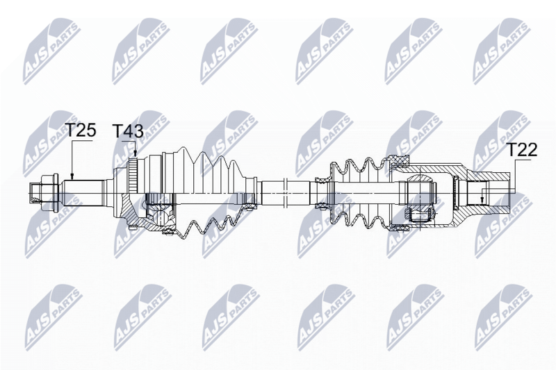 NTY NPW-SU-025 Drive Shaft
