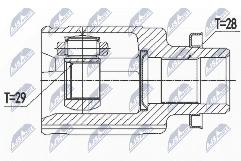 NTY NPW-SU-036 Joint Kit, drive shaft