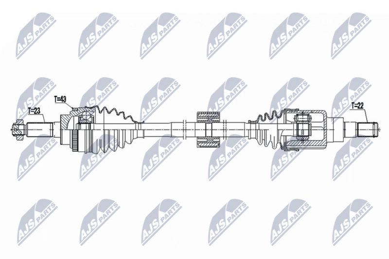 NTY NPW-SU-077 Drive Shaft