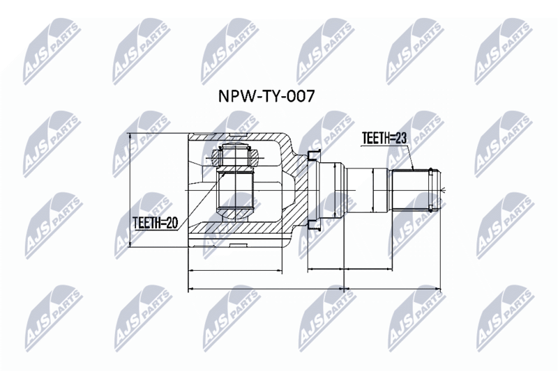 NTY NPW-TY-007 Joint Kit, drive shaft