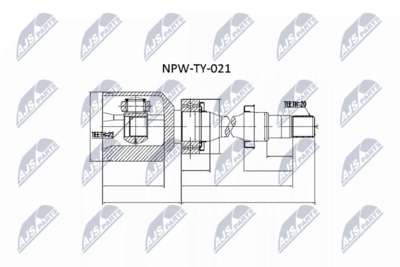 Joint Kit, drive shaft NTY NPW-TY-021