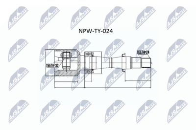 Joint Kit, drive shaft NTY NPW-TY-024
