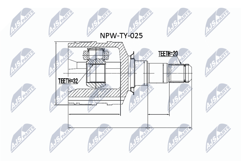 NTY NPW-TY-025 Joint Kit, drive shaft