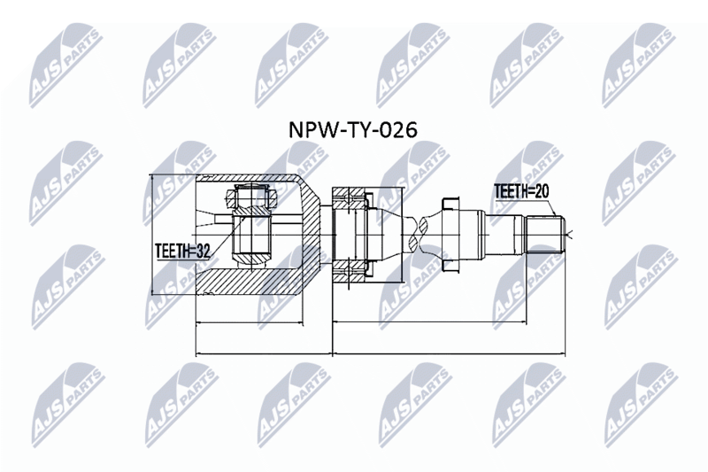 NTY NPW-TY-026 Joint Kit, drive shaft