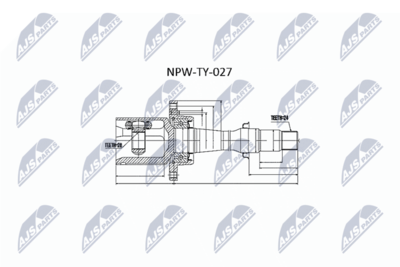 Joint Kit, drive shaft NTY NPW-TY-027