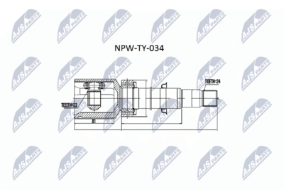 Joint Kit, drive shaft NTY NPW-TY-034