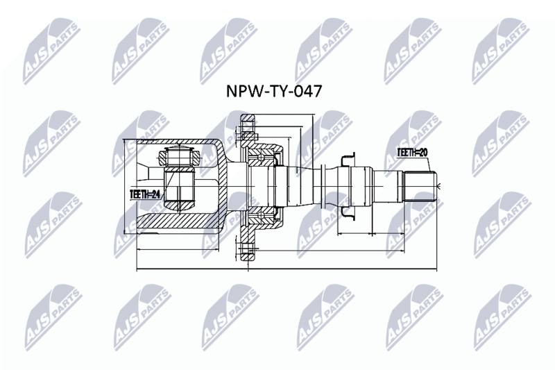 NTY NPW-TY-047 Joint Kit, drive shaft