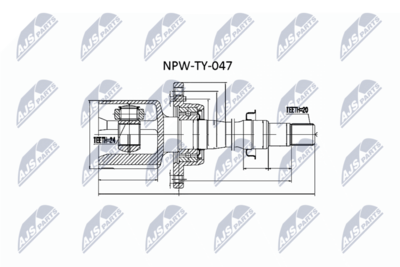 Joint Kit, drive shaft NTY NPW-TY-047