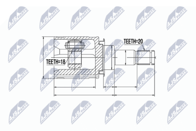 Joint Kit, drive shaft NTY NPW-TY-052