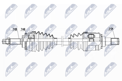 Drive Shaft NTY NPW-TY-074