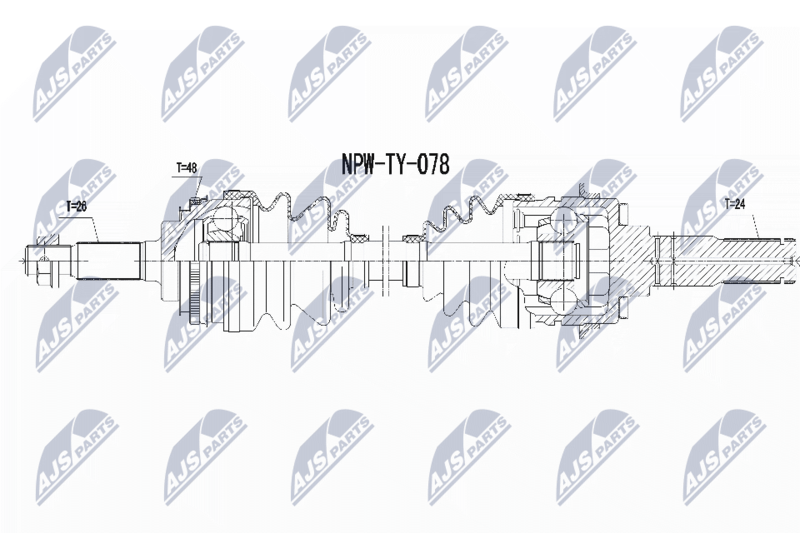 NTY NPW-TY-078 Drive Shaft