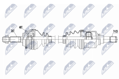 Drive Shaft NTY NPW-TY-175