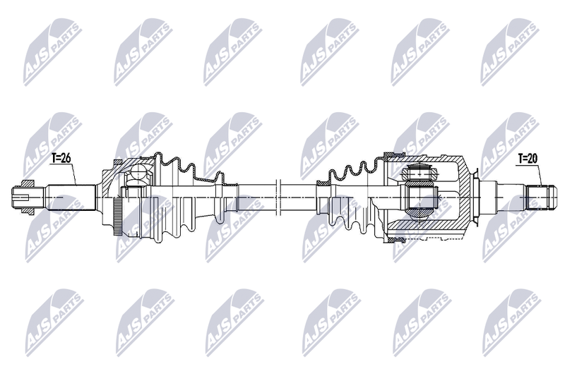 NTY NPW-TY-190 Drive Shaft