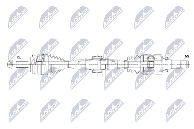 NTY NPW-TY-204 Drive Shaft
