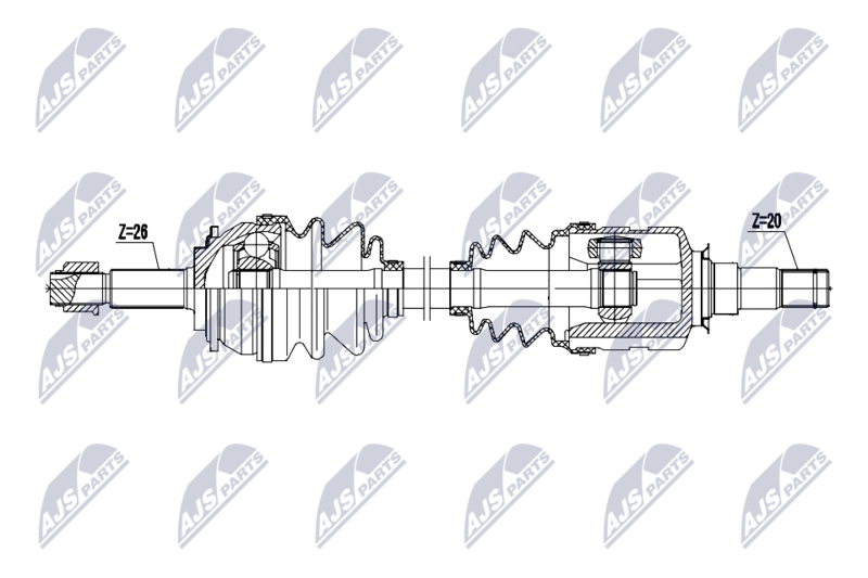 NTY NPW-TY-225 Drive Shaft