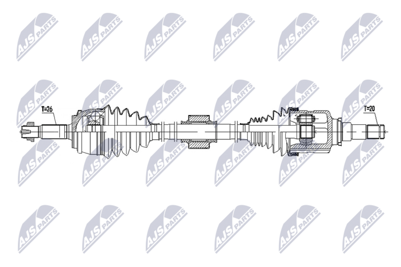 NTY NPW-TY-250 Drive Shaft