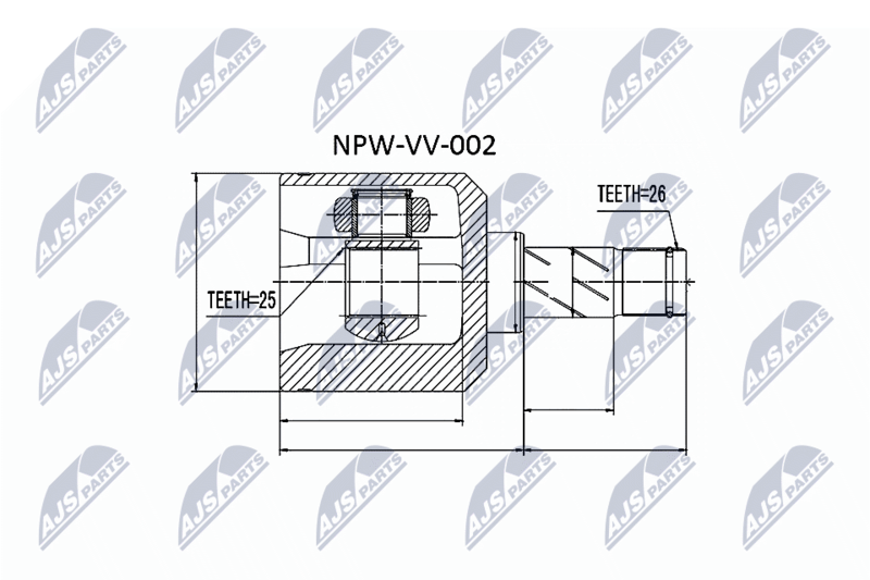NTY NPW-VV-002 Joint Kit, drive shaft