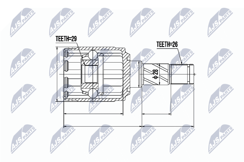 NTY NPW-VV-007 Joint Kit, drive shaft