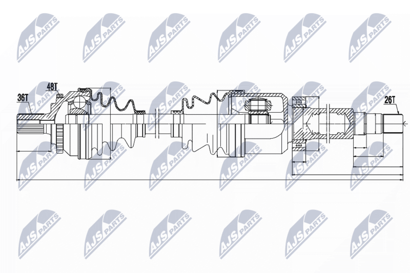 NTY NPW-VV-011 Drive Shaft