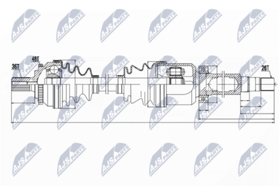 Drive Shaft NTY NPW-VV-011