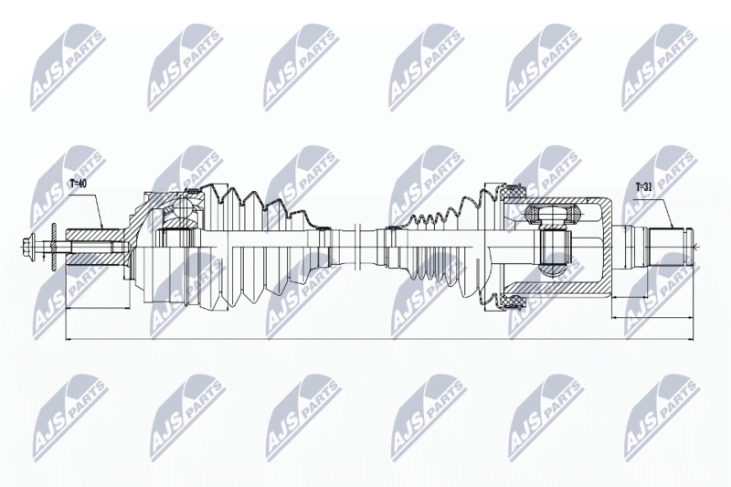 NTY NPW-VV-021 Drive Shaft