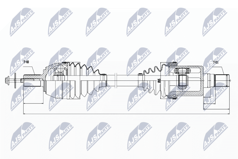 NTY NPW-VV-023 Drive Shaft
