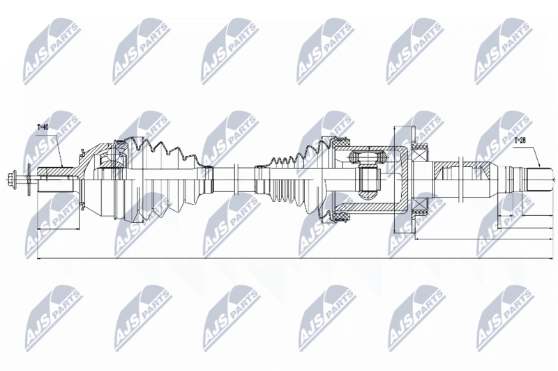 NTY NPW-VV-026 Drive Shaft