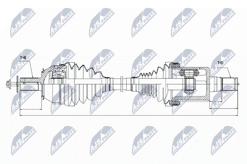 NTY NPW-VV-027 Drive Shaft