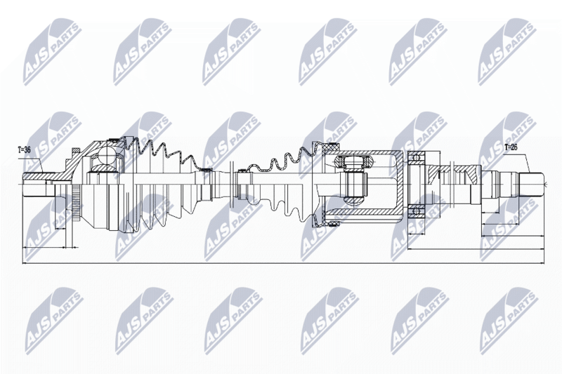 NTY NPW-VV-029 Drive Shaft