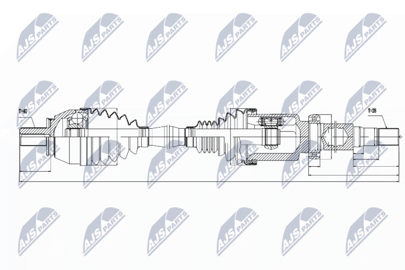 NTY NPW-VV-034 Drive Shaft