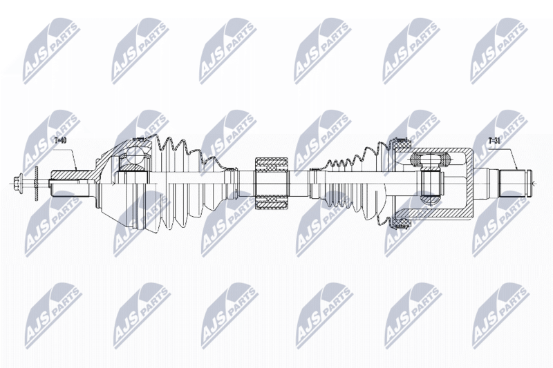 NTY NPW-VV-040 Drive Shaft