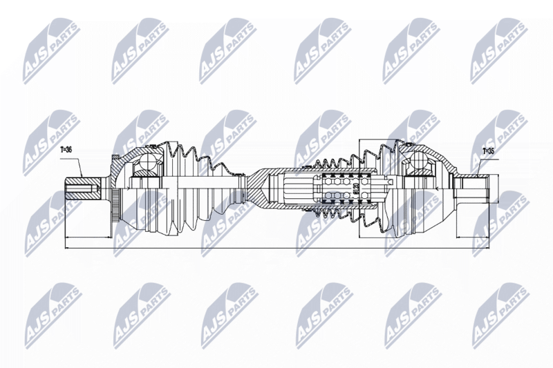 NTY NPW-VV-047 Drive Shaft