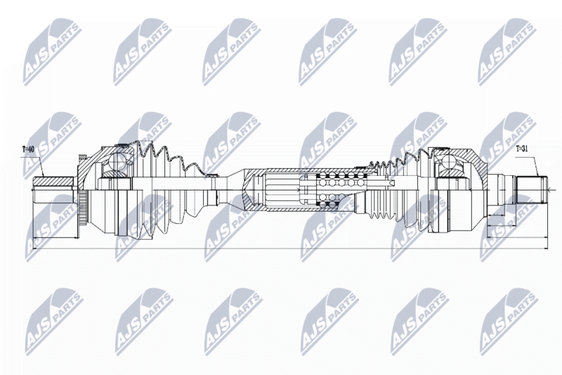 NTY NPW-VV-061 Drive Shaft