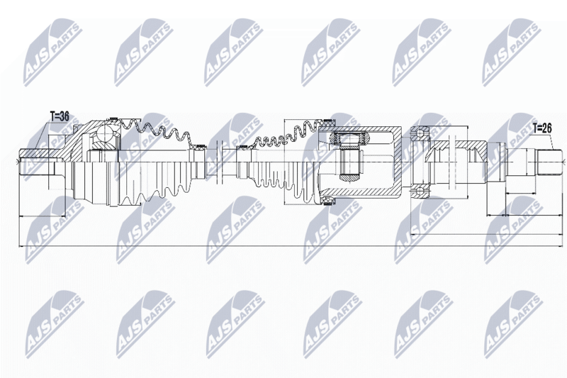 NTY NPW-VV-065 Drive Shaft