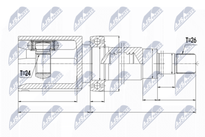 Joint Kit, drive shaft NTY NPW-VV-066