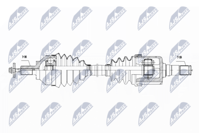 Drive Shaft NTY NPW-VV-111