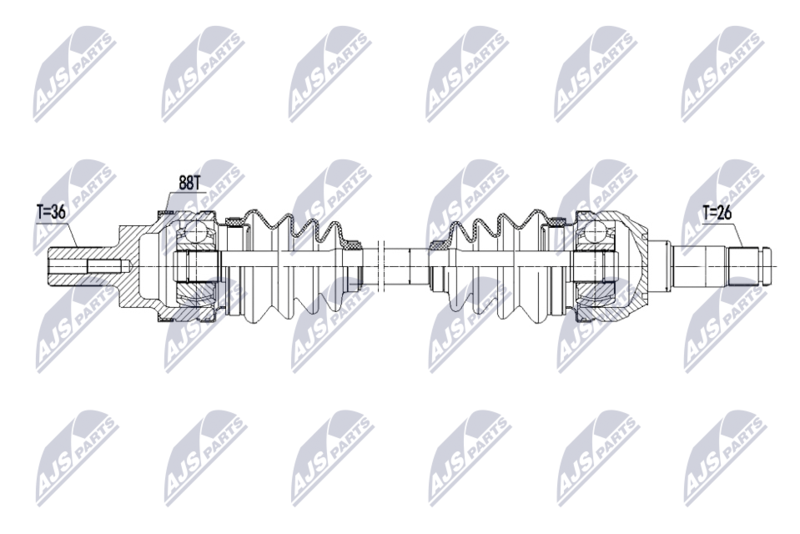 NTY NPW-VV-155 Drive Shaft