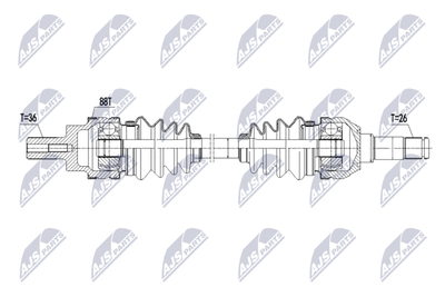 Drive Shaft NTY NPW-VV-155