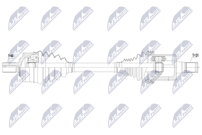 Drive Shaft NTY NPW-VV-156
