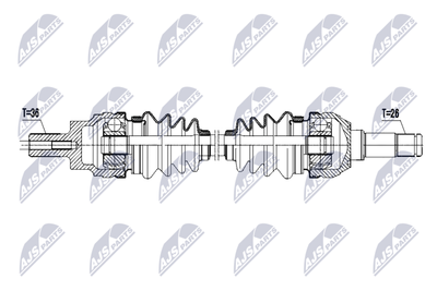Drive Shaft NTY NPW-VV-157