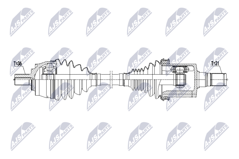 NTY NPW-VV-158 Drive Shaft