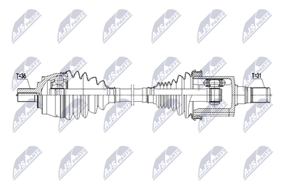 Drive Shaft NTY NPW-VV-158