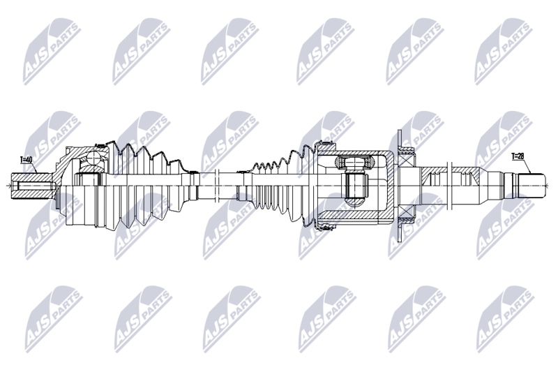 NTY NPW-VV-160 Drive Shaft