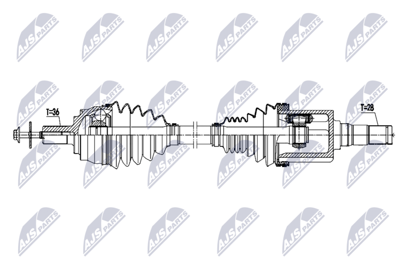 NTY NPW-VV-162 Drive Shaft