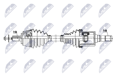 Drive Shaft NTY NPW-VV-162