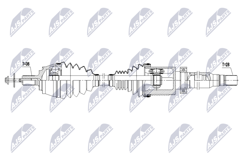NTY NPW-VV-163 Drive Shaft