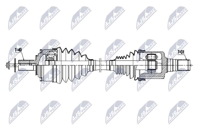 NTY NPW-VV-164 Drive Shaft