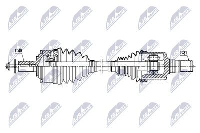 Drive Shaft NTY NPW-VV-164