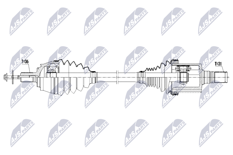 NTY NPW-VV-166 Drive Shaft