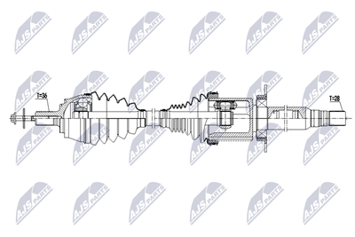 Drive Shaft NTY NPW-VV-167